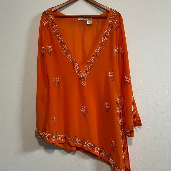 Vintage boho orange and white - Picture 2 of 6
